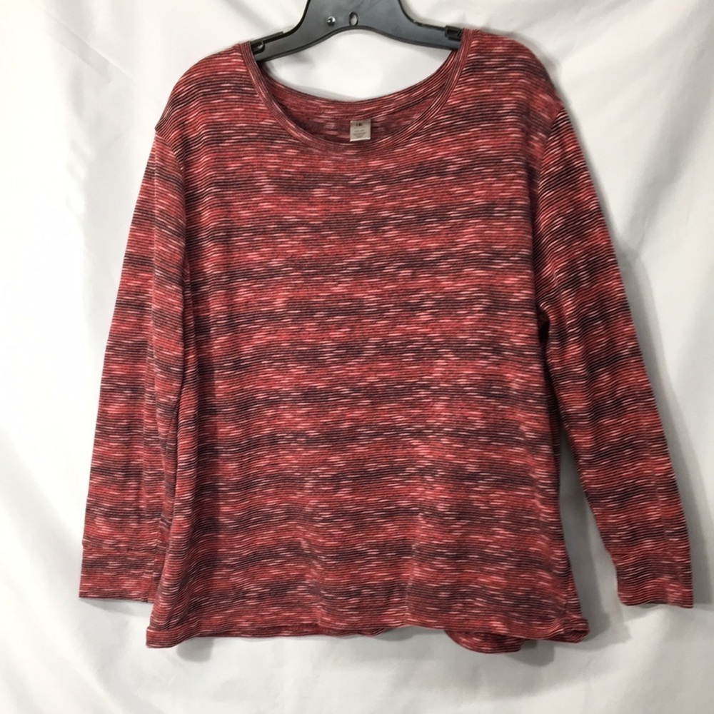 B Active Women’s Red and Black Long-Sleeve Athletic Top Size 18/20 XL Like-NEW